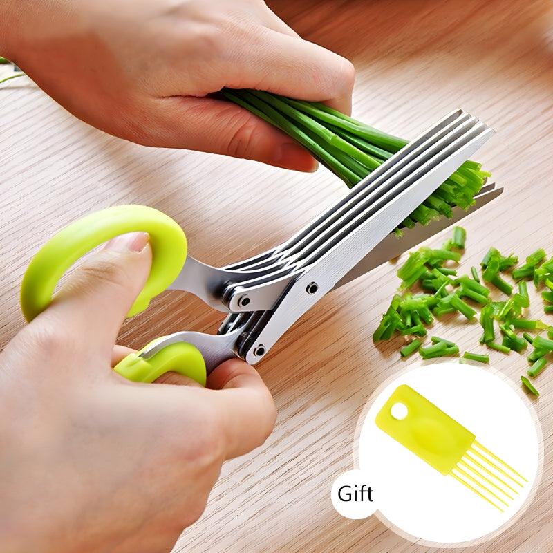 5-Layer Multifunctional Vegetable & Fruit Cutter Kitchen Scissor